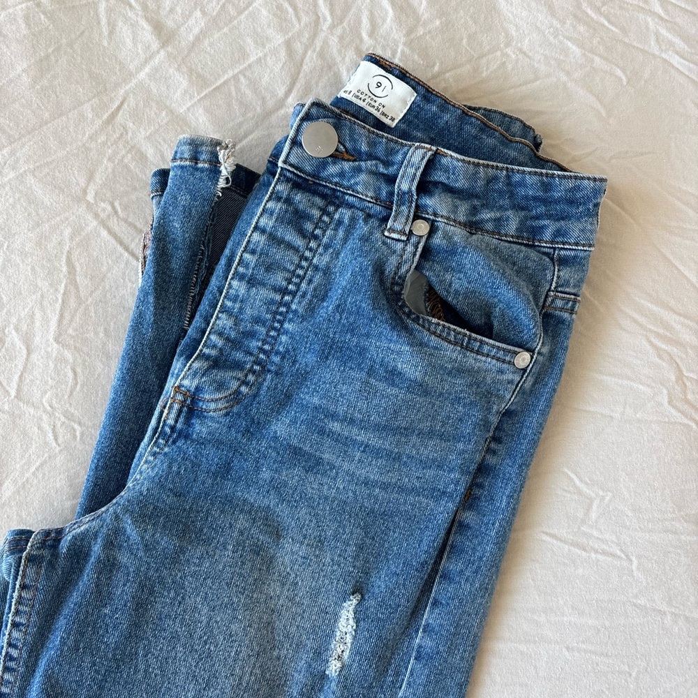 Cotton On High Rise Blue Jeans